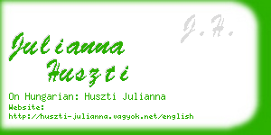 julianna huszti business card